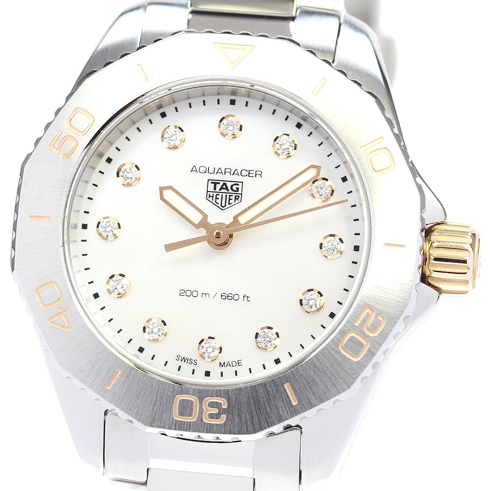 タグホイヤー TAG HEUER WBP1450 アクアレーサー 12Pダイヤ クォーツ レディース 美品 _823031【中古】