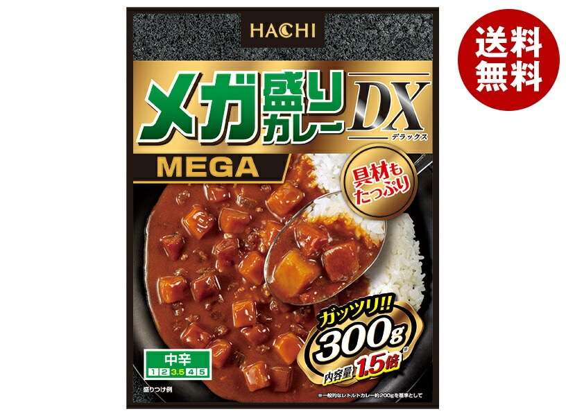 ハチ食品 メガ盛りカレー DX 中辛 300g＊20個入