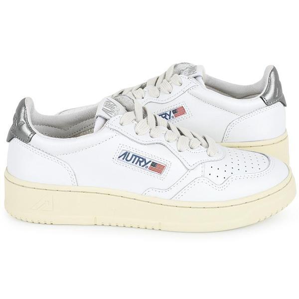 23 FW オートリー 女性 メダリスト レザー スニーカー(シルバータブ) AULW LL05
