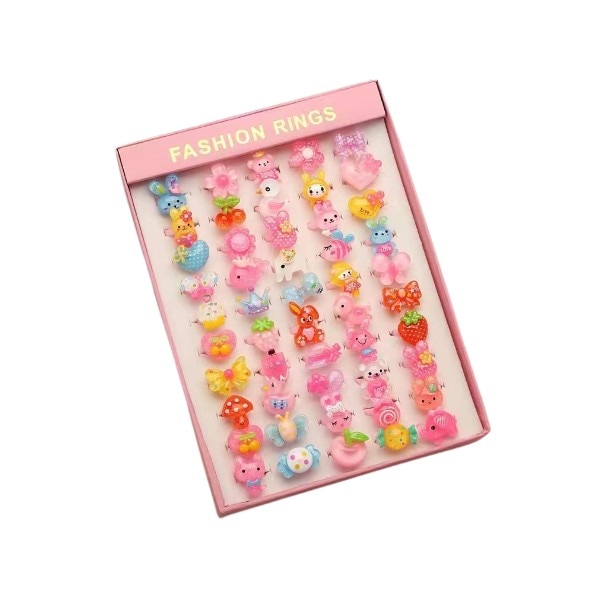 1箱50個 子供用指輪子供用おもちゃおもちゃの指輪キャラクターリング子供用プレゼント