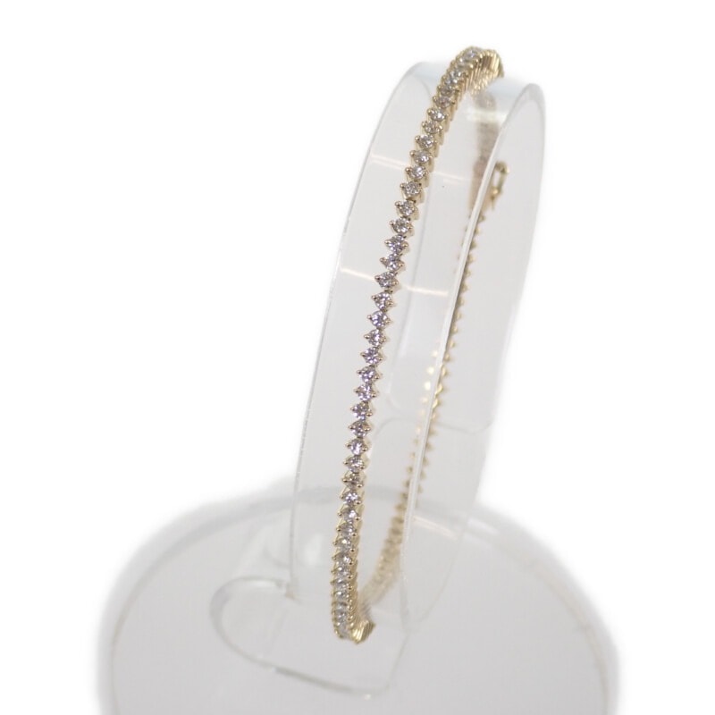 【no brand】デザインジュエリー テニス ブレスレット K18イエローゴールド ダイヤモンド レディース メンズ