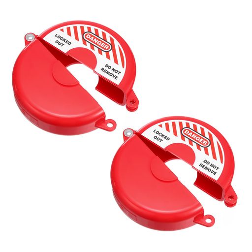 PATIKIL ゲートバルブロックアウト2パックのゲートバルブロックアウトデバイス屋外用蛇口水栓ロック5から6-1/2のバルブハンドル蛇口ノブプロパンタンクスタイル1赤色