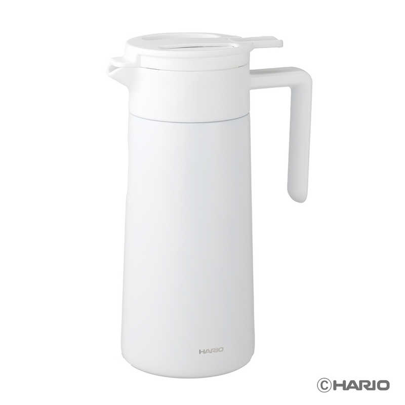 ハリオ　セラミックコーティング 真空二重保温ポット ホワイト　CHP-800-W