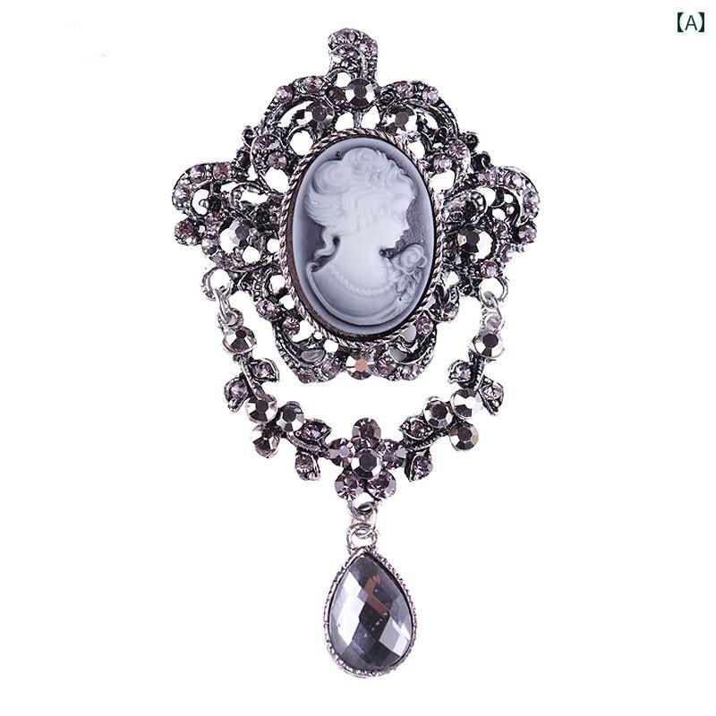 ブローチ レディース 大人 かわいい 襟ピン 胸飾り レトロ 宮殿 美容 ヘッド リボン コサージュ レディース 襟ピン カーディガン コート ピン 装飾 ボタン