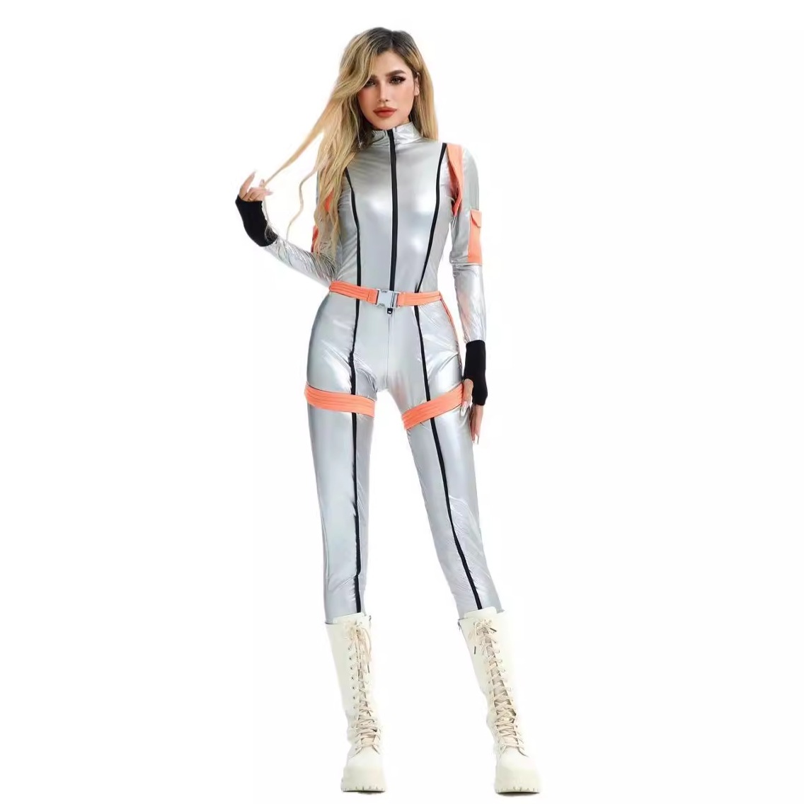 ハロウィンコスチュームエイリアン宇宙飛行士宇宙服鉄製ステージパフォーマンス戦士男さまよう地球のコスチューム