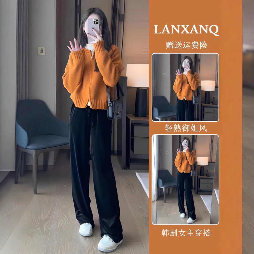 ハイエンドのカスタマイズ-秋服は2025年のおしゃれなスーツに合わせて小さくて優しいストリートスタイルでかわいい2点セットです