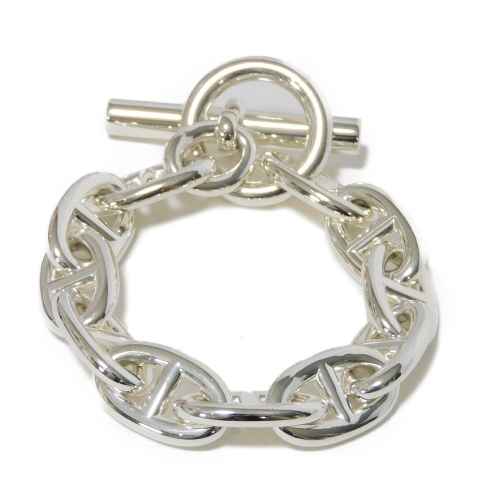 【中古】 ブレスレット 現行 11コマ アンカーチェーン シェーヌダンクル TGM レーザー刻印