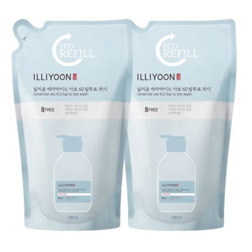 イリユンセラミドアート6.0トップトゥトオールインワン弱酸性ボディウォッシュ詰め替え500ml 2口