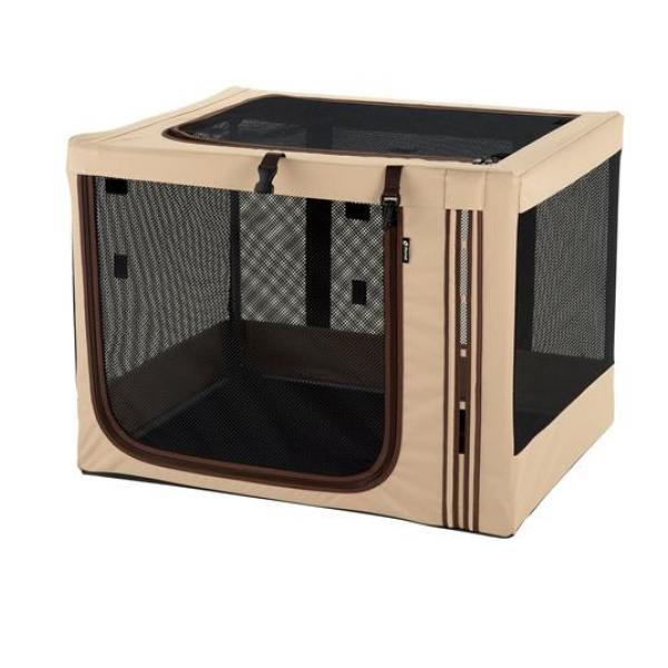 リッチェル たためる3WAYペットケージ760 超小型犬～中型犬用 1個入 (ブラウン)