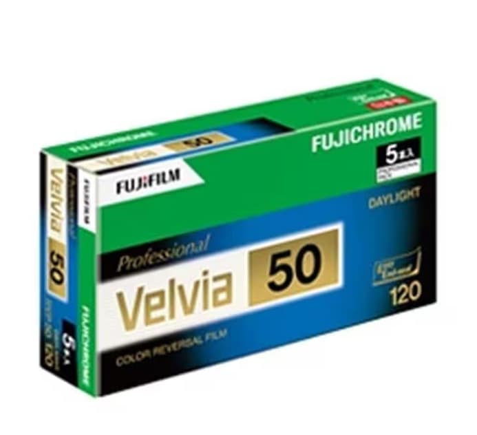 【コンパクト便】富士フイルム フジクローム Velvia 50 120 VELVIA50 EP NP12EX 5本パック (ベルビア50 ブローニー リバーサルフィルム)