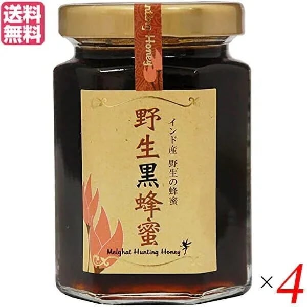 ハチミツ はちみつ ギフト シタァール 野生黒蜂蜜 180g ４個セット