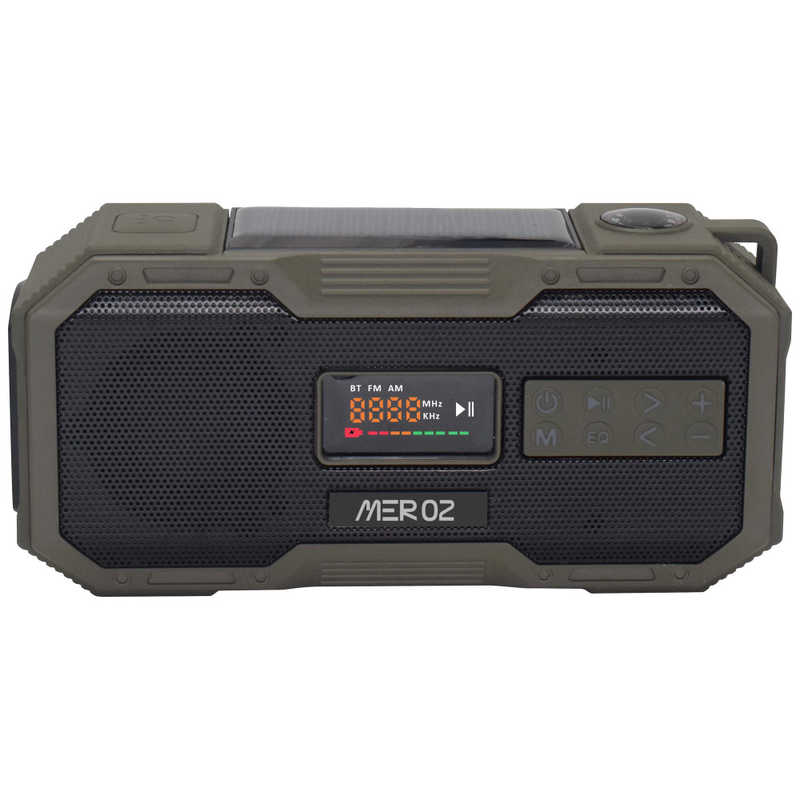 MLABS　防災ラジオ mlabs オリーブグリーン [ワイドFM対応 /防水ラジオ /AM/FM]　MER02