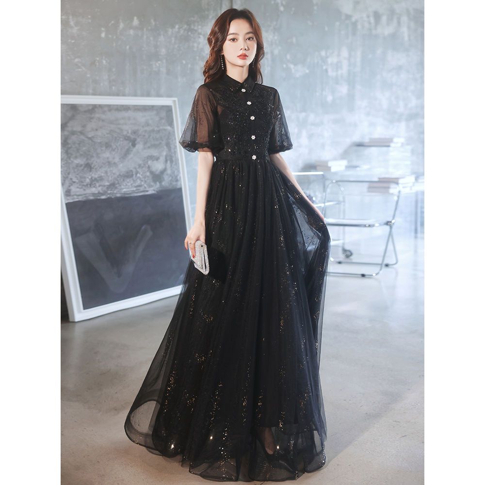 イブニング ドレス スカート 2024 気質エレガントな自己修養ホスト通常着用可能なドレス