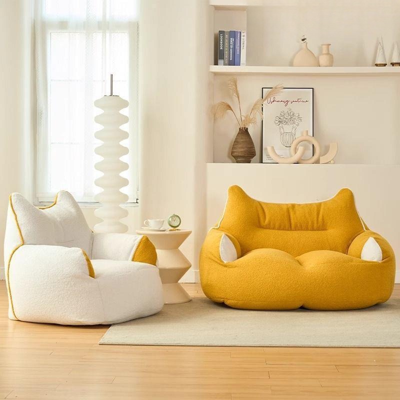 ネット赤怠け者ソファー二人畳寝室シングルバルコニー豆袋読書児童ベッドサイドミニソファー