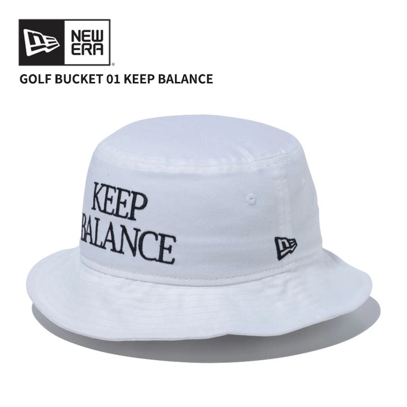 ニュー エラ NEW ERA バケット01 Keep Balance ホワイト ゴルフ バケットハット 帽子