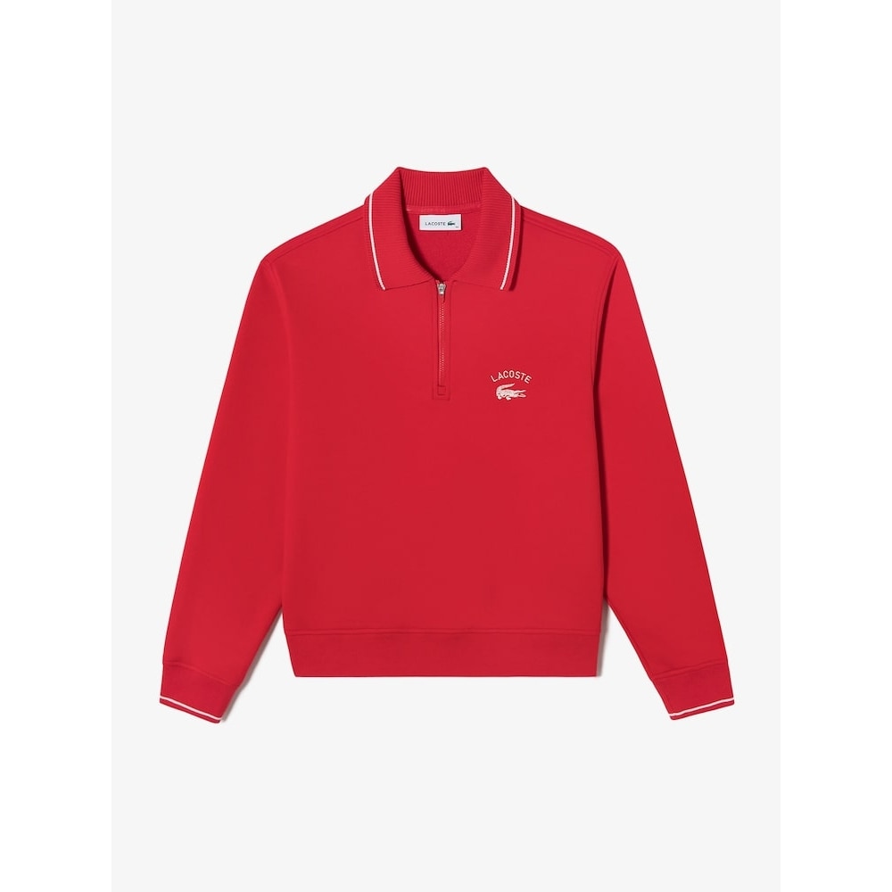 ラコステ女性用キャップカラーハーフジップアップ SF951E-54N KB2 Q2NSF951E-54NKB2