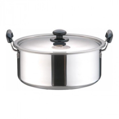 遠藤商事 SAステンレス プラ柄 厚板実用鍋 33cm AZT0733