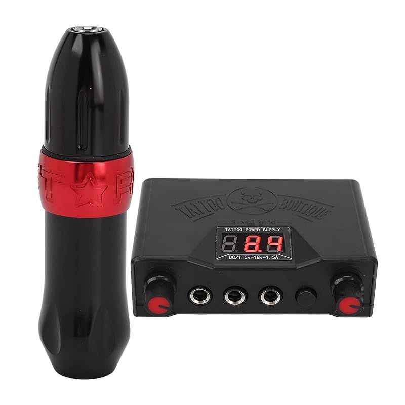 タトゥーペンキット タトゥータトゥーマシン プロフェッショナルタトゥー電源 クリップコード フットペダル タトゥーモーターマシン 初心者用コンプリートタトゥーセット 90250Vペンセットモーター