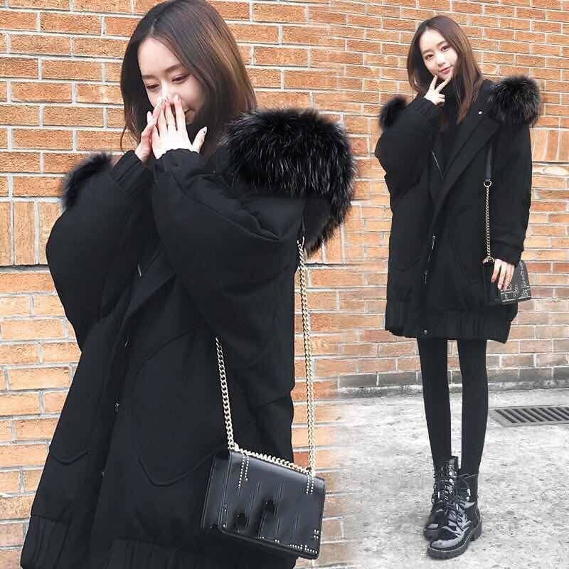 レディース おしゃれ 綿服 新作 セミロング ゆったり 着痩せ 中綿コート 大きいサイズ 厚手 フード付きアウター 5,256円