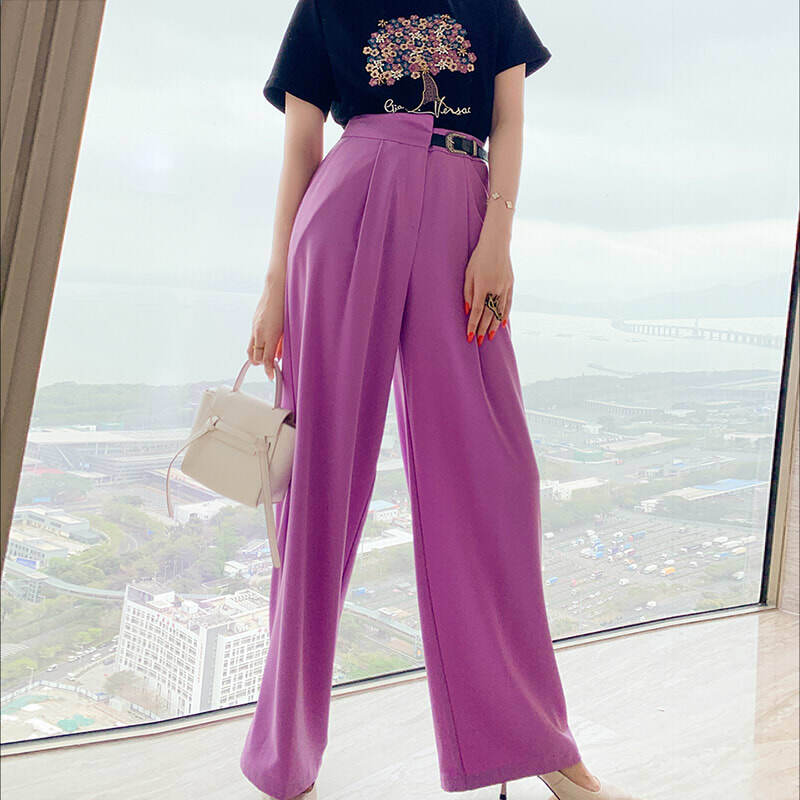 ボトムス パンツ ズボン ワイドパンツ ワイドレッグパンツ センタープレスパンツ ロング丈