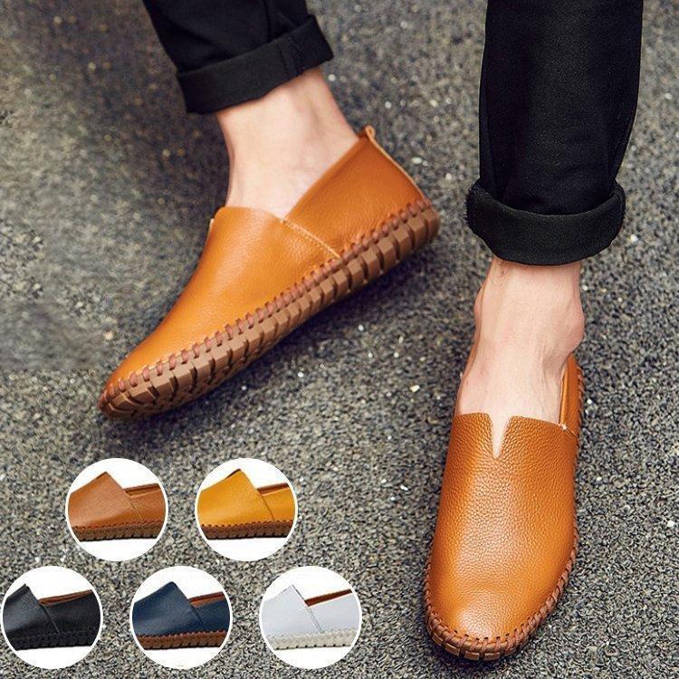 メンズドライビングシューズ　本革　牛革メンズシューズ柔らかいl滑り止めスリッポン　ローファー　ローカット　メンズ革靴　紳士靴