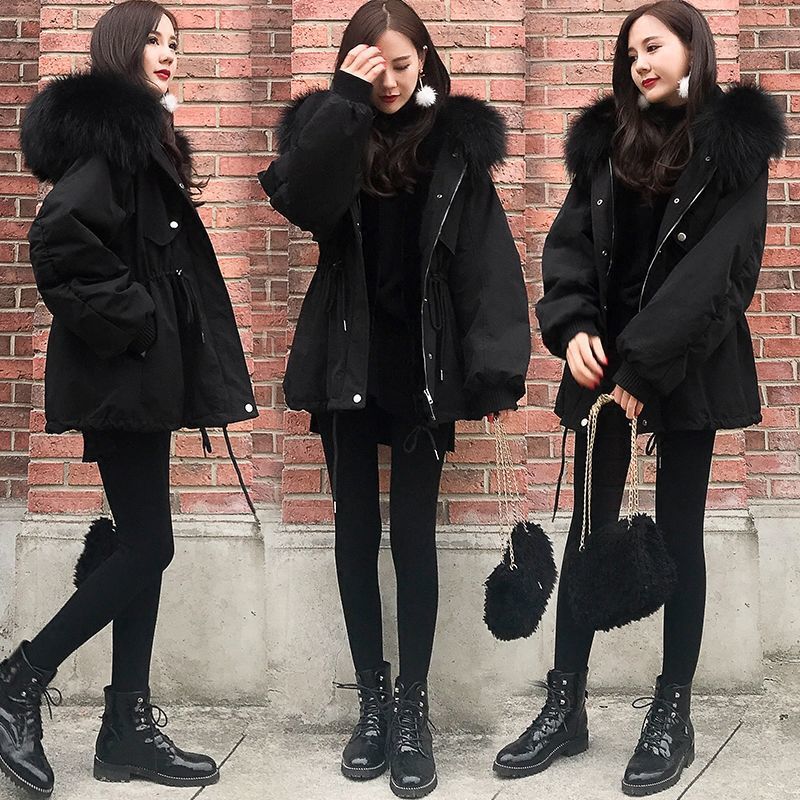 冬アウター 綿入れ女2023冬の新作ショート丈綿入れ女毛襟収腰着痩せ綿服厚手コート女 ウォーム セミロング トップス ジャケット ダウンジャケット