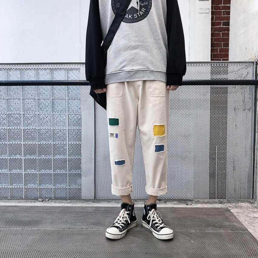 ボトムス パンツ ズボン ストレートパンツ ジーンズデニム Gパン 9分丈 アンクル丈 カラーデニム カジュアル おしゃれ お洒落 個性的 柄 春 夏 秋 冬 オールシーズン シーズンレス 10代