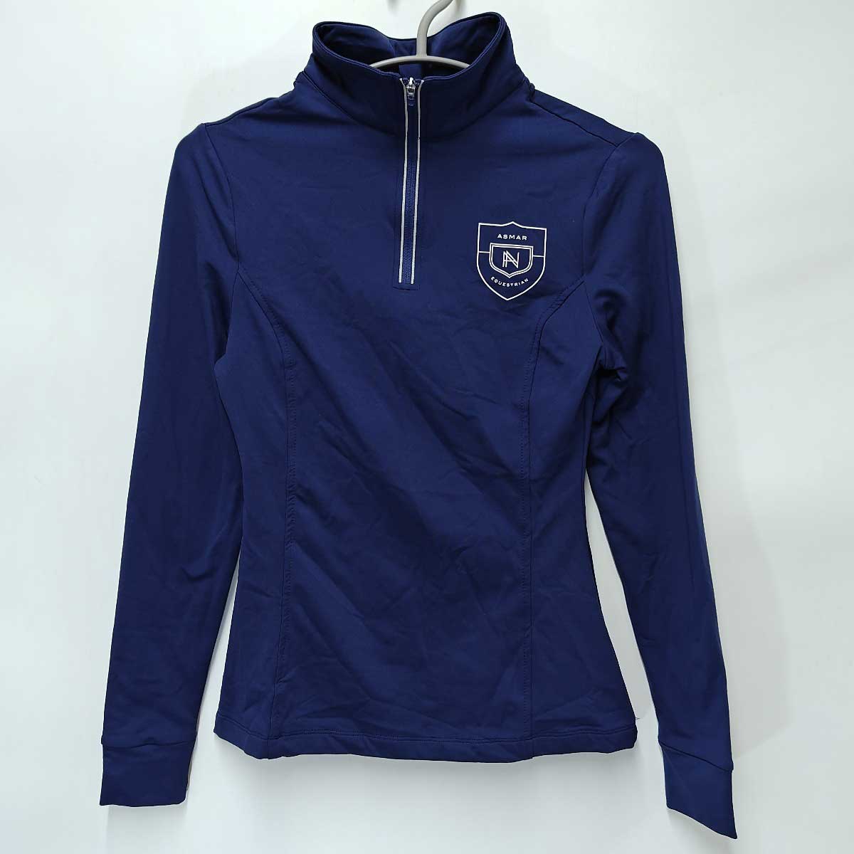 【中古・未使用品】ノエルアスマール JUNIPER ジュニパー ハーフジップ 長袖シャツ ポロシャツ ロングスリーブ NOEL ASMAR XS Marine AE1981 レディース 乗馬 馬術