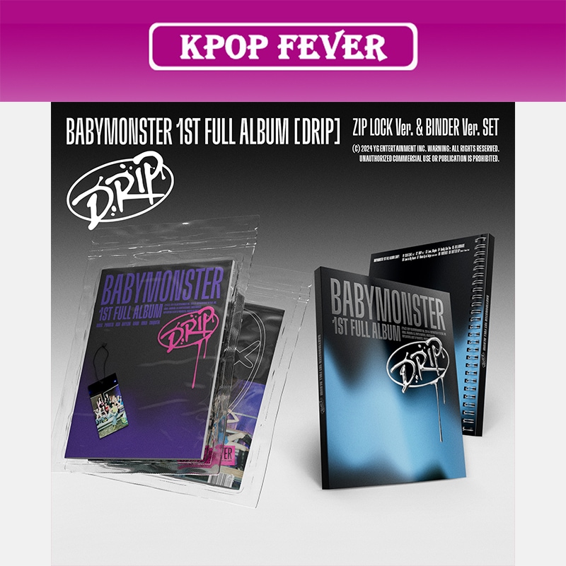 2種SET BABYMONSTER [DRIP] (BINDER Ver. + ZIP LOCK Ver.) 1st FULL ALBUM