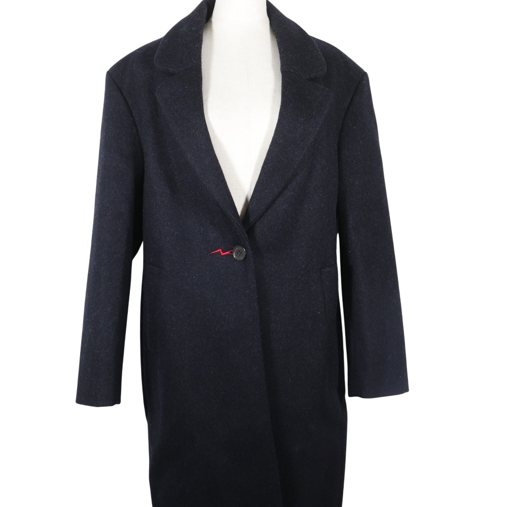 MAISON KITSUNE メゾンキツネ チェスターコート KWO-0752 その他アウター ウール 黒 レディース 中古品