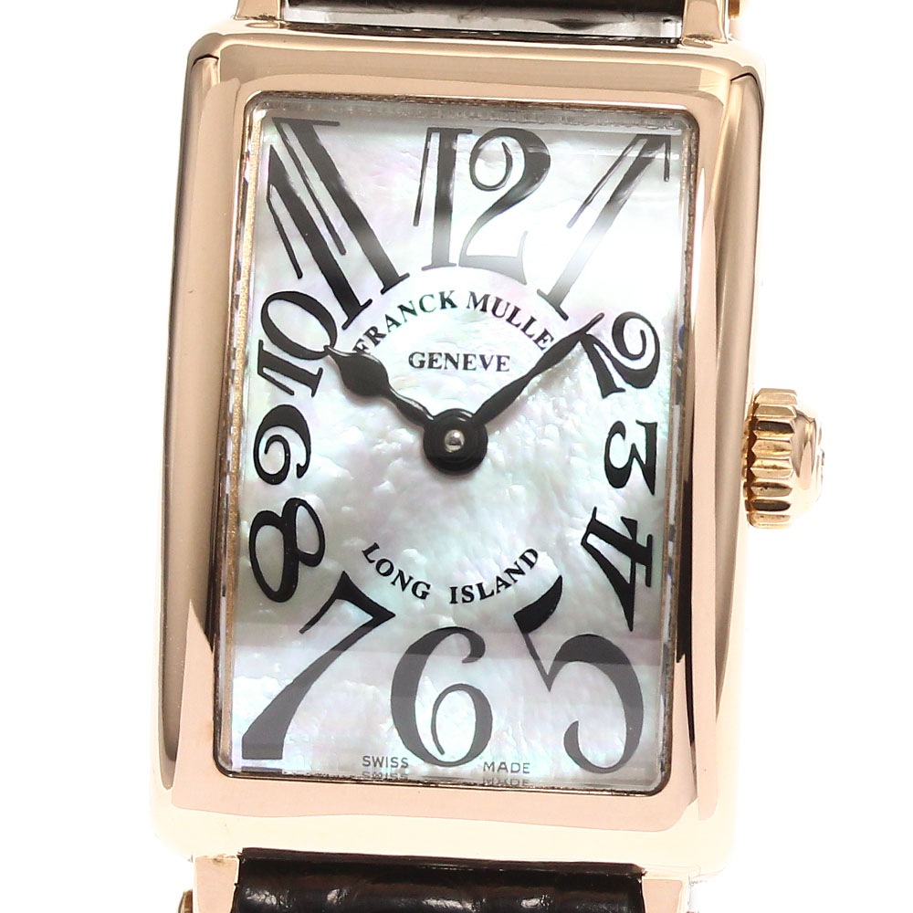 フランクミュラー FRANCK MULLER 802QZMOP ロングアイランド プティ K18PG クォーツ レディース 良品 箱・保証書付き_891325【中古】