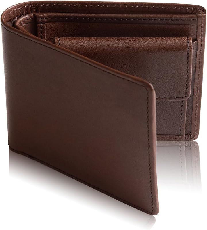 栃木レザー 財布 メンズ 2つ折り 赤タグ付 二つ折り 本革 二つ折り財布(２．ダークブラウン)