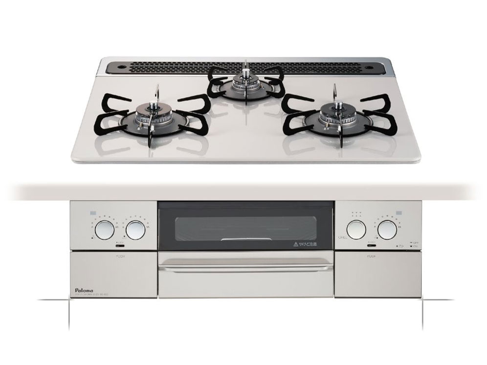 ガスコンロ パロマ PD-809WS-60CVLP ビルトインコンロ 左右コンロ7段階 プロパンガス