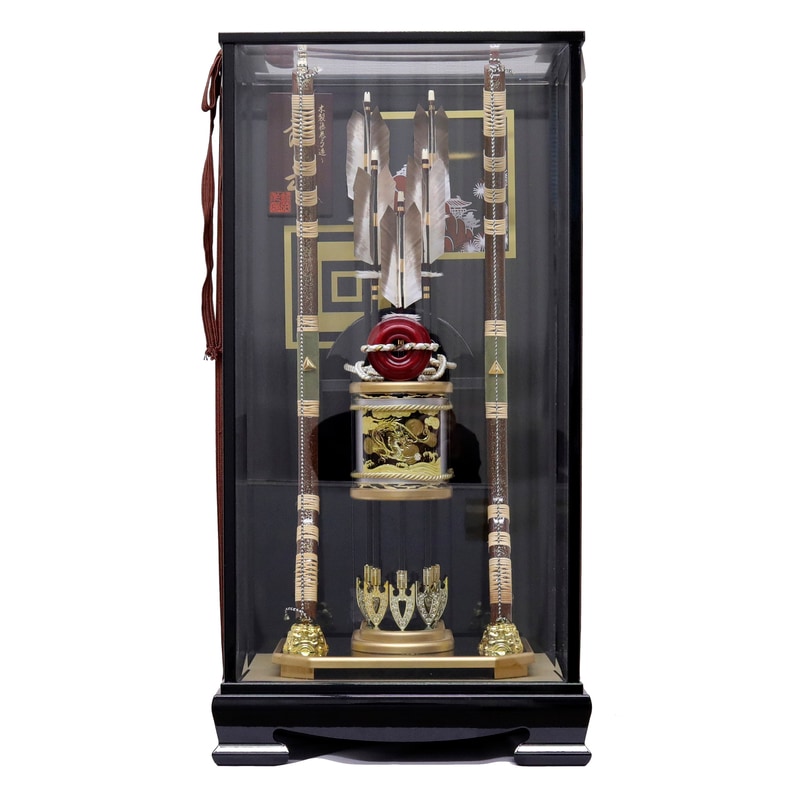 破魔弓 木製籐巻弓造り 秀岳 ケース入り