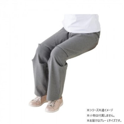 ケアファッション 座・ビューティフォーニットパンツ(婦人) グレー L 82093902