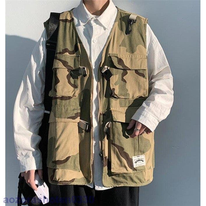 ベスト メンズ ジレベスト ミリタリー 迷彩 男女共用 ワークベスト カジュアル ノースリーブ 秋