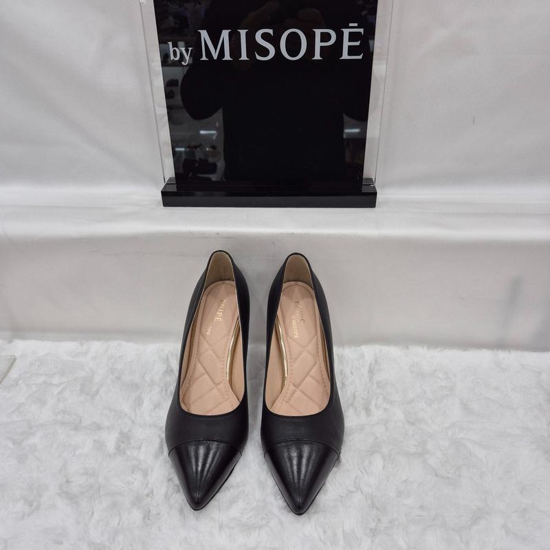 By 女性 ツートン クラシック パンプス 112HT431FY008 BLACK 4 JJ