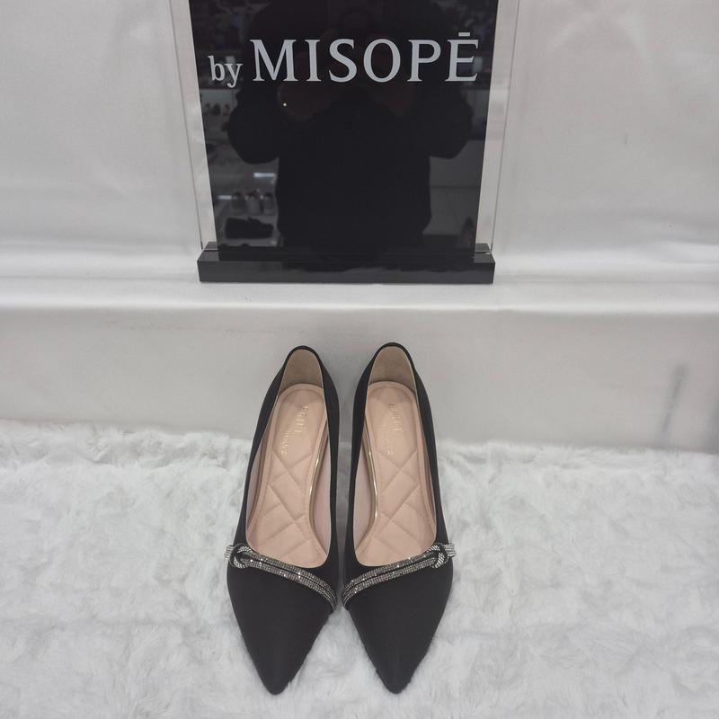 By 女性 ジュエルポイントパンプス 112HT411SS007 BLACK 3 JJ