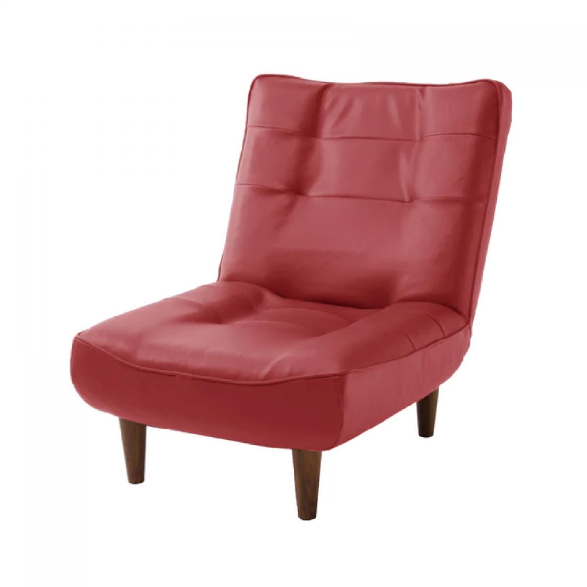 【I】 セルタン ハイバックソファ 1人掛け LULU PVC レザー レッド ソファ 1人 リクライニング 座面ポケットコイル A327P-596RE 【受注生産品】グ