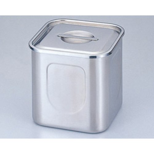 厨房用品 18-8角深型キッチンポット [22cm 深さ22cm 10.3ｌ手付] 調理器具 レストラン 開店 業務用 飲食店