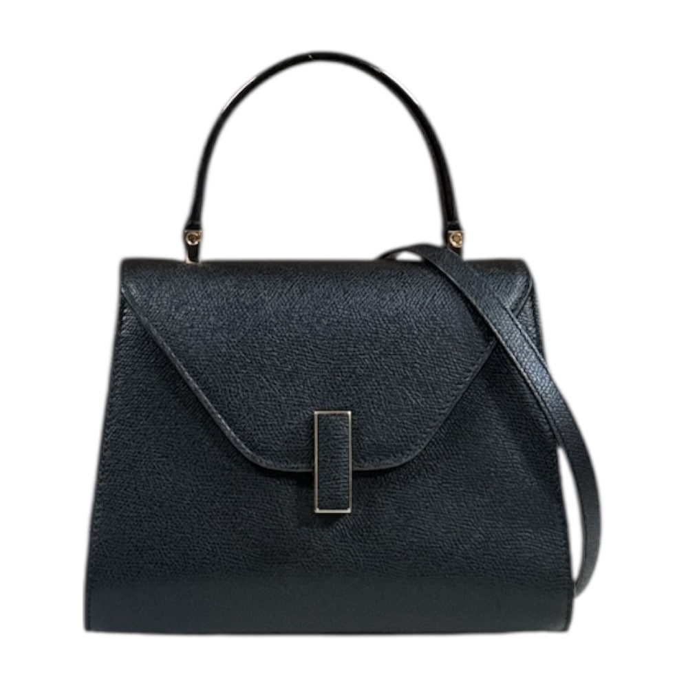 ヴァレクストラ ミニイジィデ ショルダーバッグ レザー ブラック Valextra 中古 美品