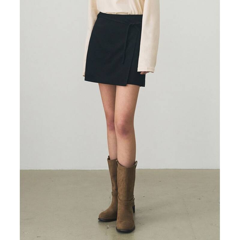 DRAWFIT WOMEN ソフトウール ストリング ラップスカートパンツ [BLACK] DFWMSK5102BK 417083