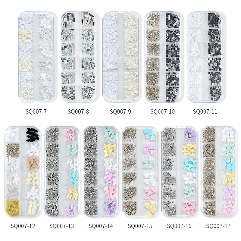 【10点セット】12月更新 人気の 12 混合装飾韓国ファッション マニキュアネイルチップ混合ネイルデコレーション デコパーツ ネイルパーツ81