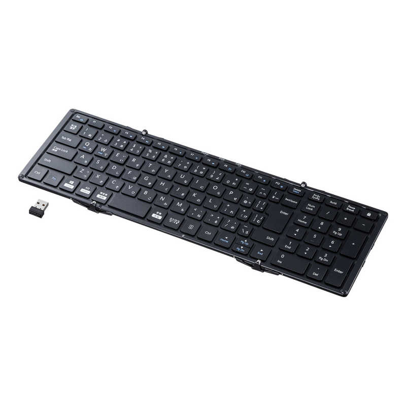 サンワサプライ　キーボード 折りたたみ(Mac/Windows11対応) ［ワイヤレス /USB］ ブラック　SKB-WL35BK