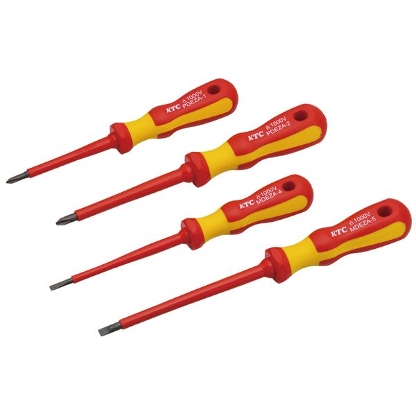 KTC 京都機械工具 絶縁ドライバーセット 4本組 PMDEZA4 ドライバー 工具 ツール DIY 作業工具