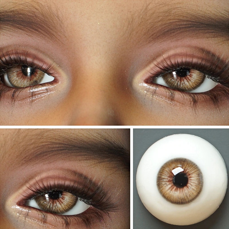 BJD ドールアイ レジンアイ 古風ブラウン 人形用樹脂眼 1/3 1/4 1/6ドール用アイ 10mm/12mm/14mm/16mm/18mmサイズ