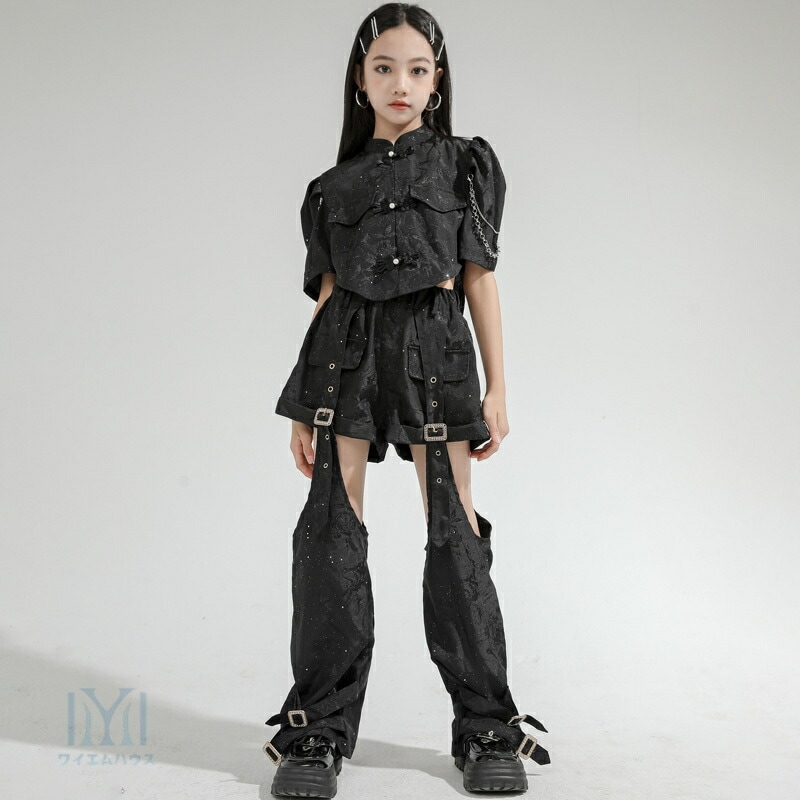 【新商品】2026人気衣装 キッズ ダンス衣装 ヒップホップ 女の子 ダンストップス 個性 ジャケット ダンスパンツ かっこいい 子ども服 jazz チアガール 応援団 ジュニア ストリート hiph