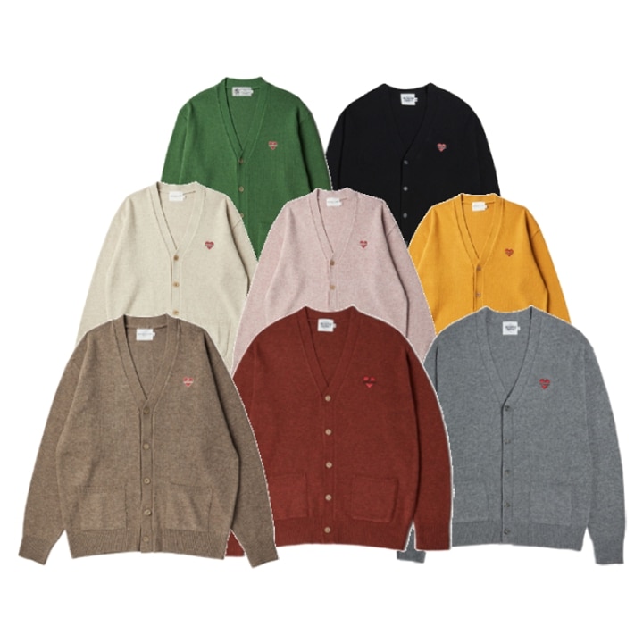 ノーメンティック ベーシック ロゴ ウール カーディガン_8color