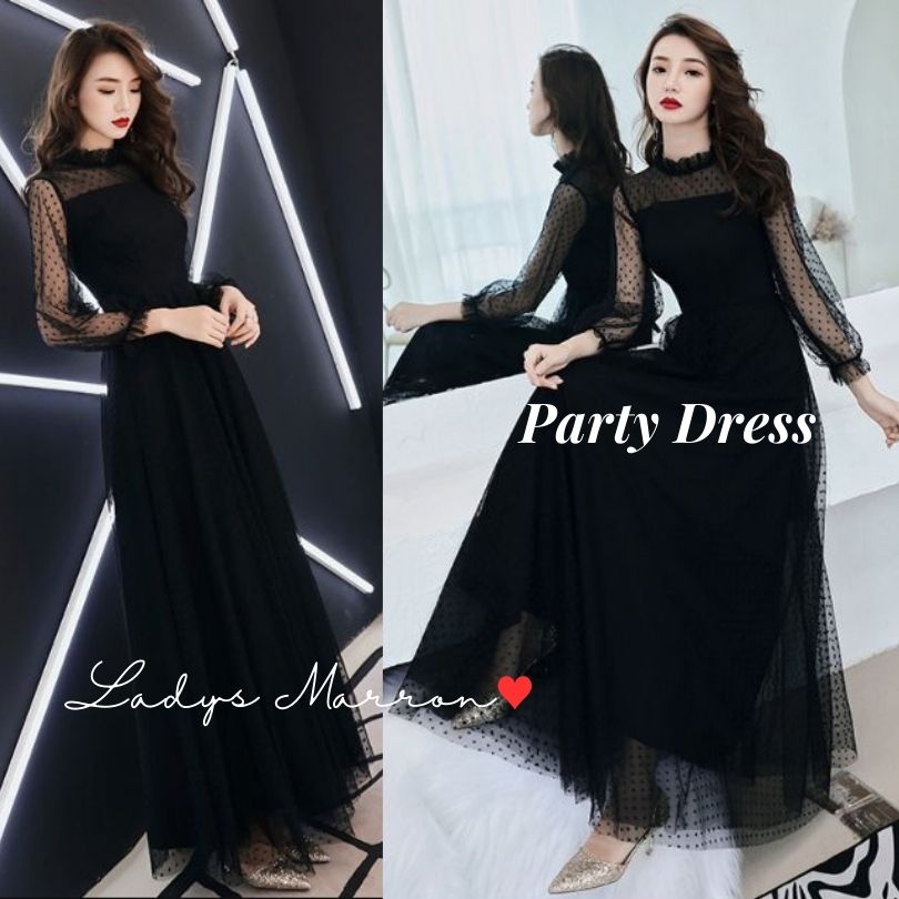 超人気 イブニングドレス ロングドレス 同窓会ドレス 成人式ドレス ブラックドレス 黒 お呼ばれドレス 結婚式 ドレス パーティードレス 韓国 マザーズドレス 結婚式ドレス 結婚式お呼ばれドレス 二次