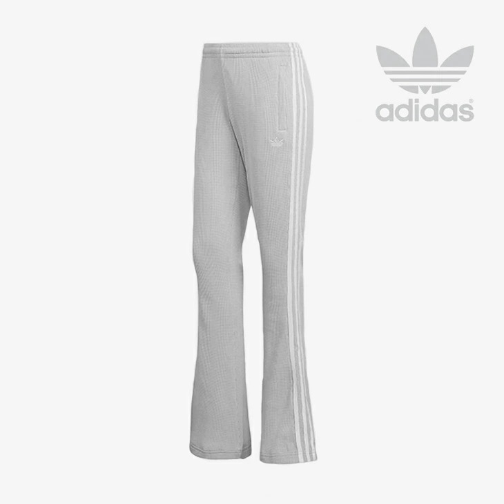 ワッフル ニット フレア パンツ/グレーツー（T1533）